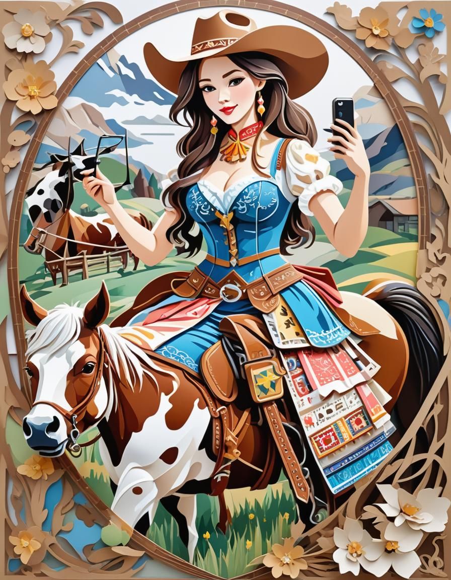 Most beautiful attractive masterpiece  cowgirl princess taki...