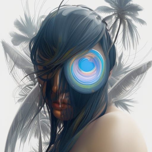 Mood Ring Palm Tree Digital Art