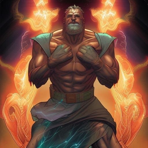 Godlike Antihero in Comic Book Style