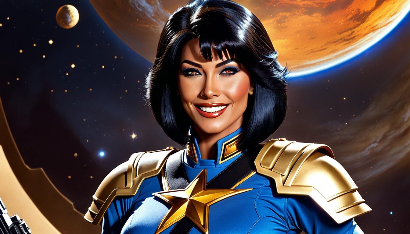 Sci-Fi Art: Planetary Marshal, Cherokee Woman in Uniform