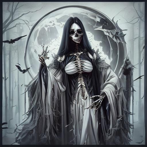 Vespertine Gothic Figure in Dark Style