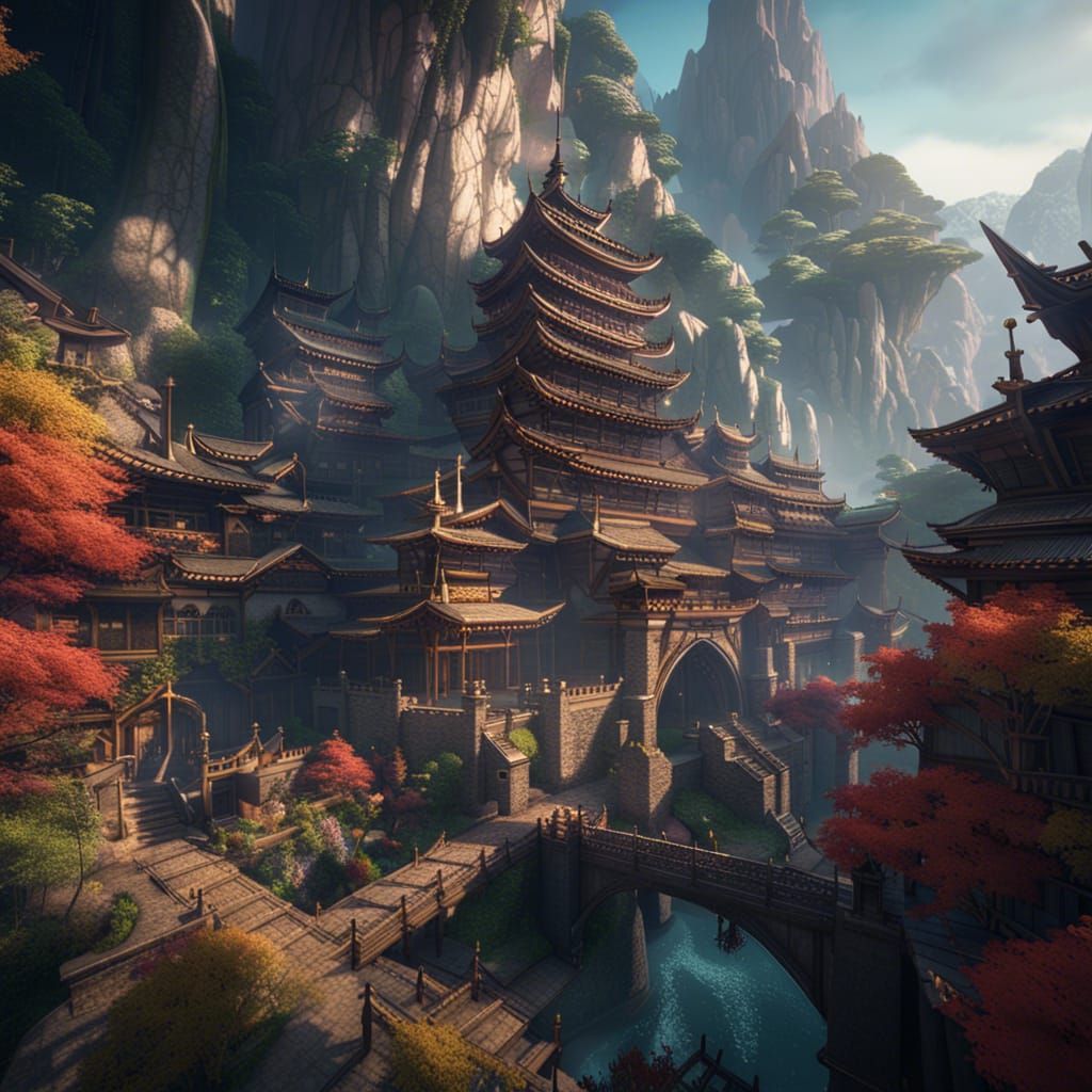 Ethereal Shangri-La: Fantasy Concept Art