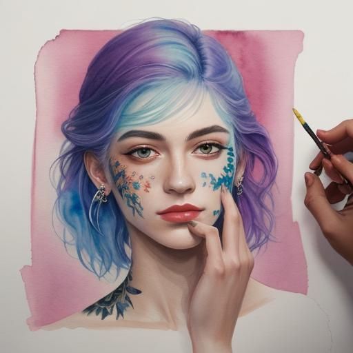 Foot Painting Artist: Watercolour Portraiture