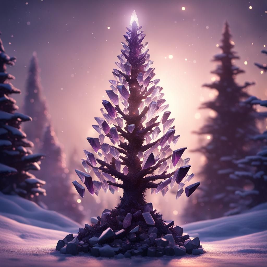 Amethyst crystal tree
