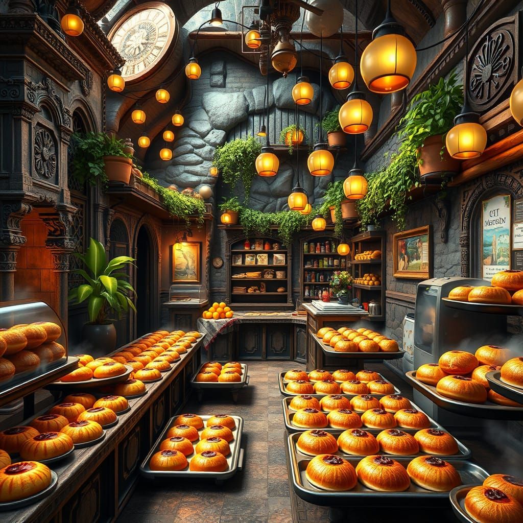 Bakery of Whimsy in a Fantasy Realm