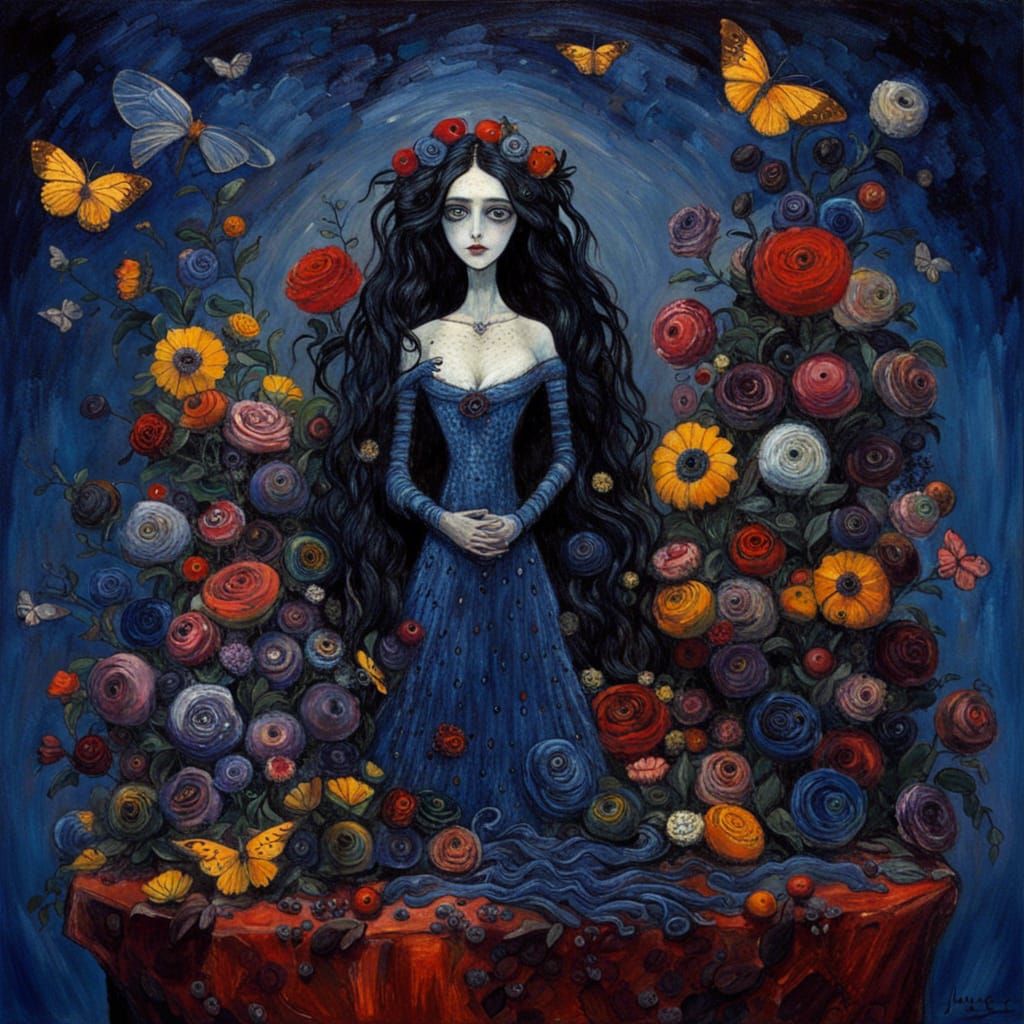 Gothic Wedding Cake in Corpse Bride Style