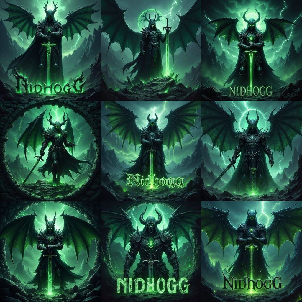 Dark Fantasy Knight with Dragon Wings in Gothic Style