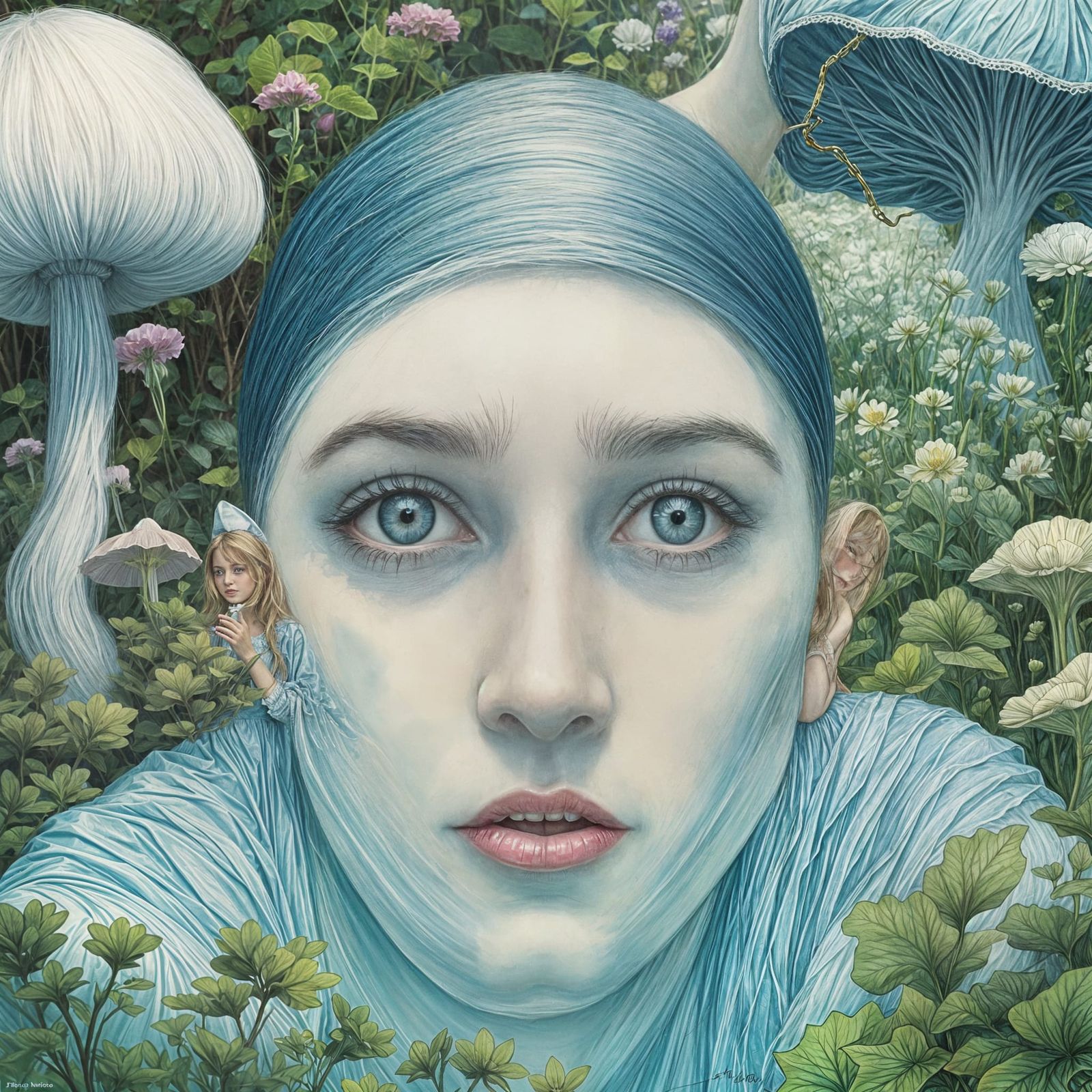 AI Generated Alice in Wonderland Illustration