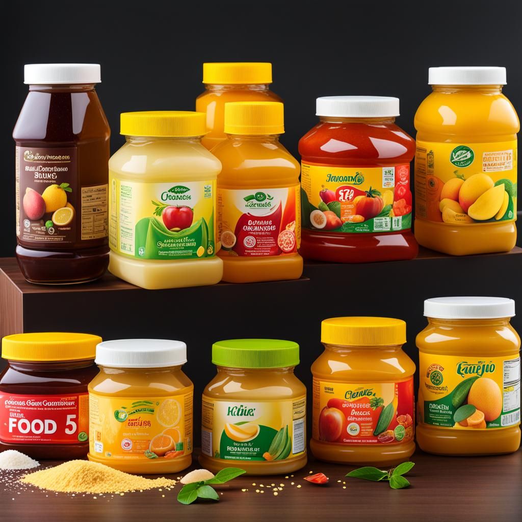 Containers of Sugar, Syrup, and Food Ingredients