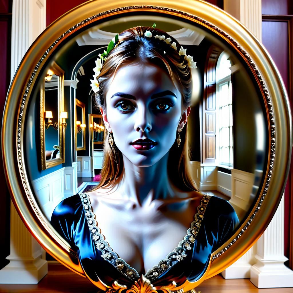 Optical Illusion: Woman and Ghost in Trompe-l'oeil