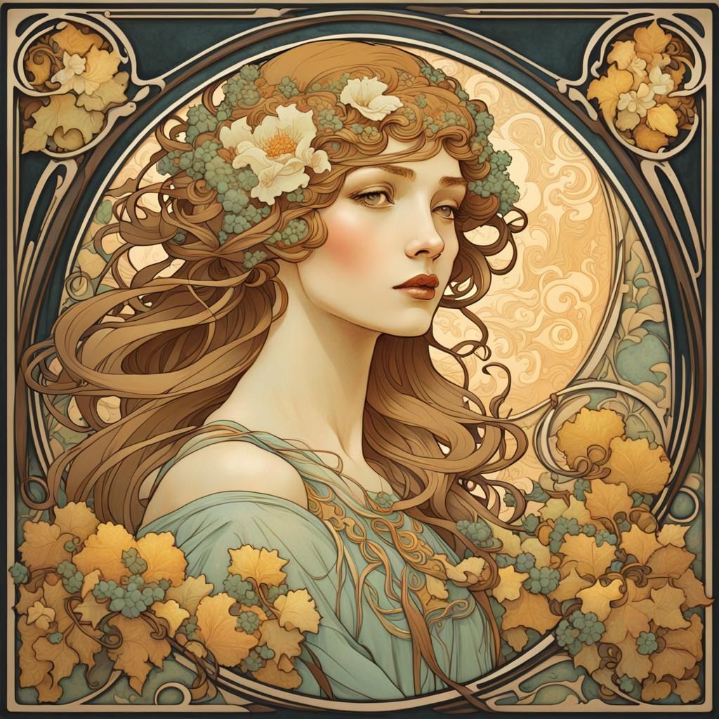 Surreal Sweetness in Art Nouveau Style