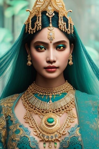 Elaborate Goddess in Fantasy Art Style