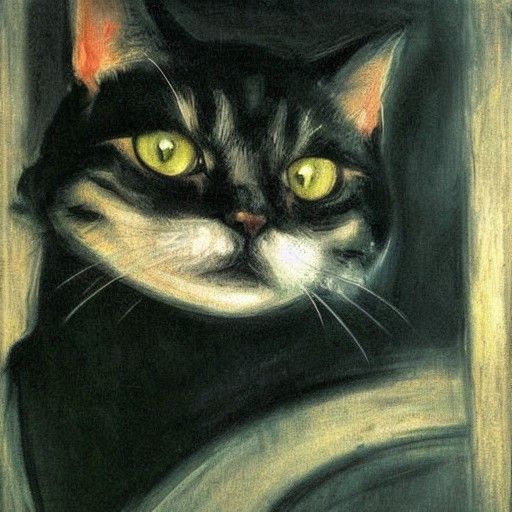 Cats Inspired by Edvard Munch, Sinister Style