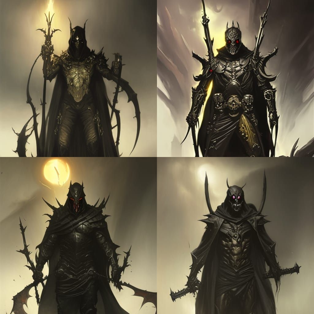 Demon Hunter in Gleaming Armor Concept Art