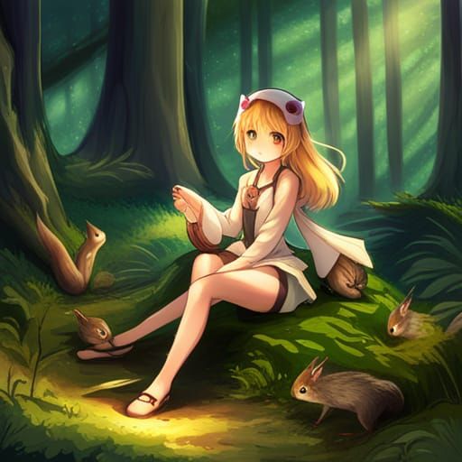 Fairy and Squirrels: Anime-Style Tag