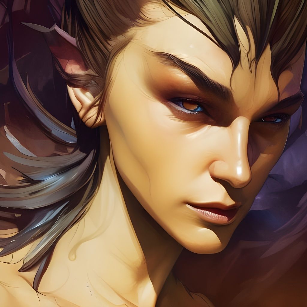 Detailed Dragon Portrait in Art Nouveau Style