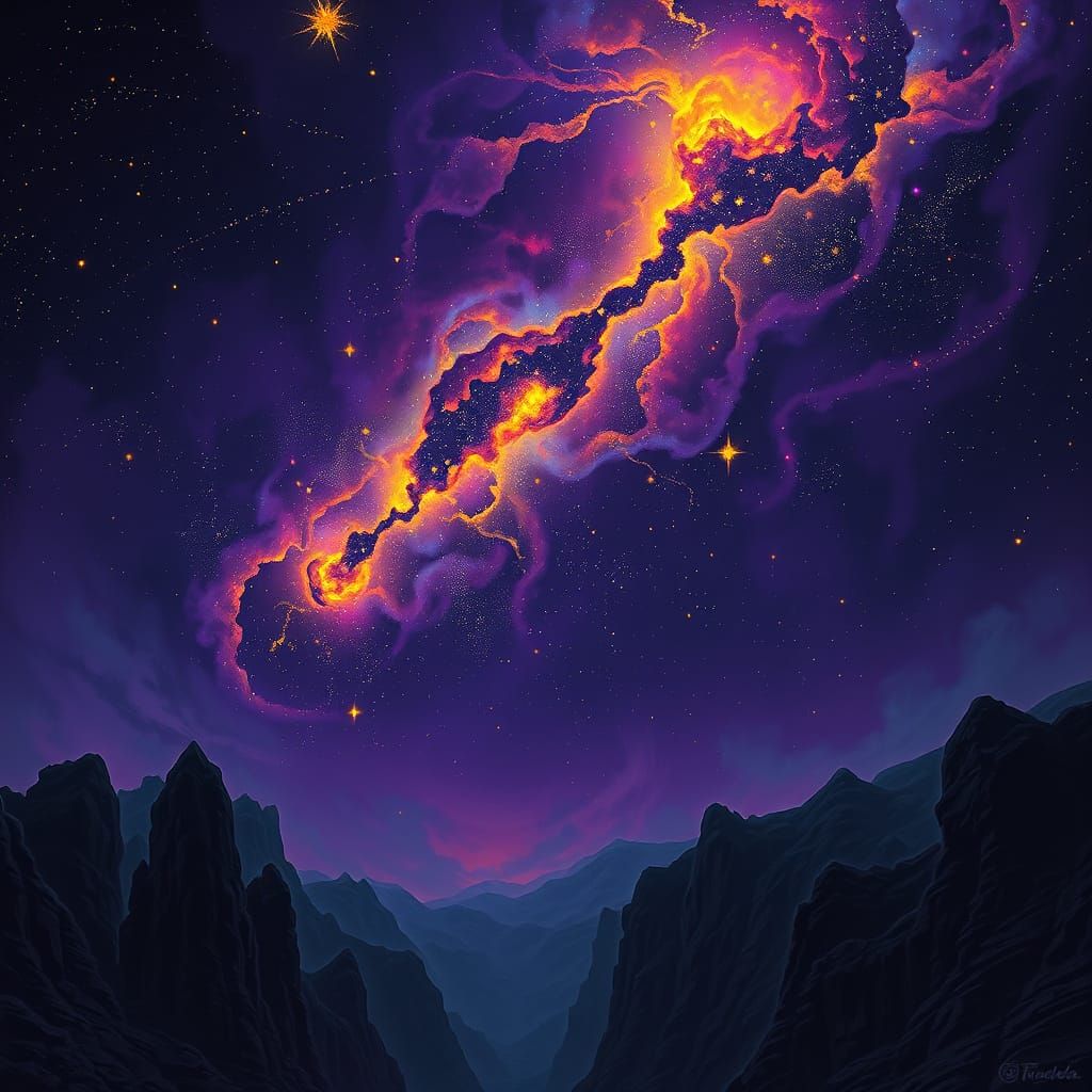 Gothic Dark Fantasy Night Sky