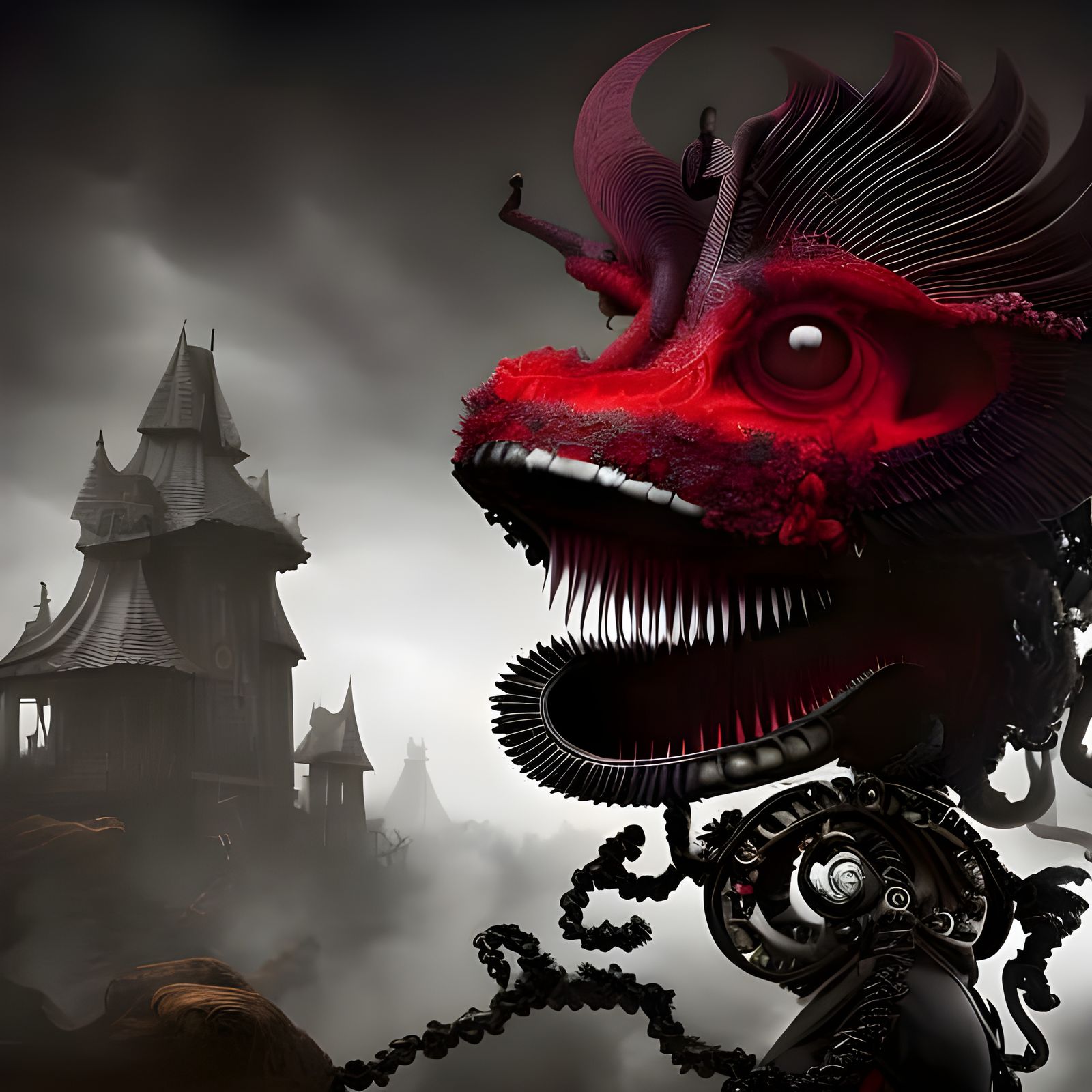 Teeth Ground Sharp And Eyes Glowing Red