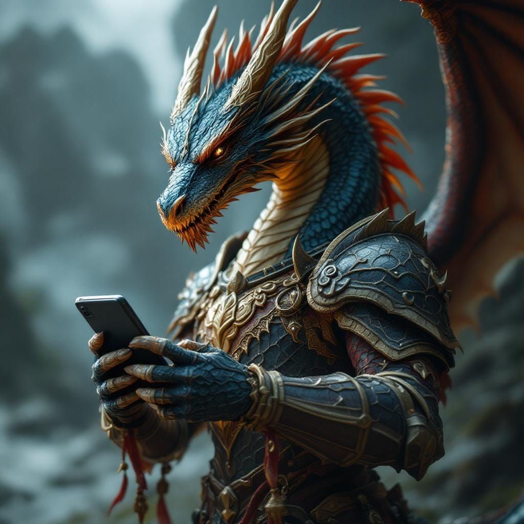 Hyperrealistic Dragon Using a Smartphone