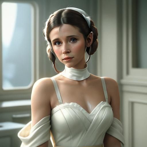 Princess Leia in Space Station, Cinematic Film Still