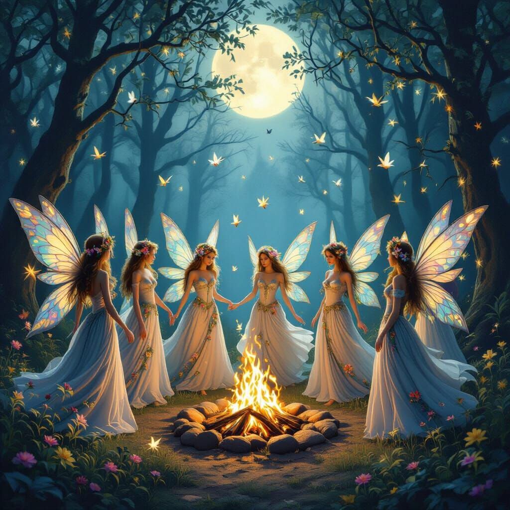 Mystical Moonlit Forest Dance