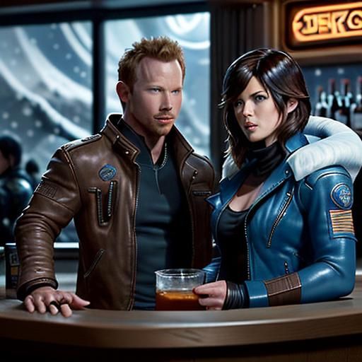 Characters Arguing in an Icy Bar