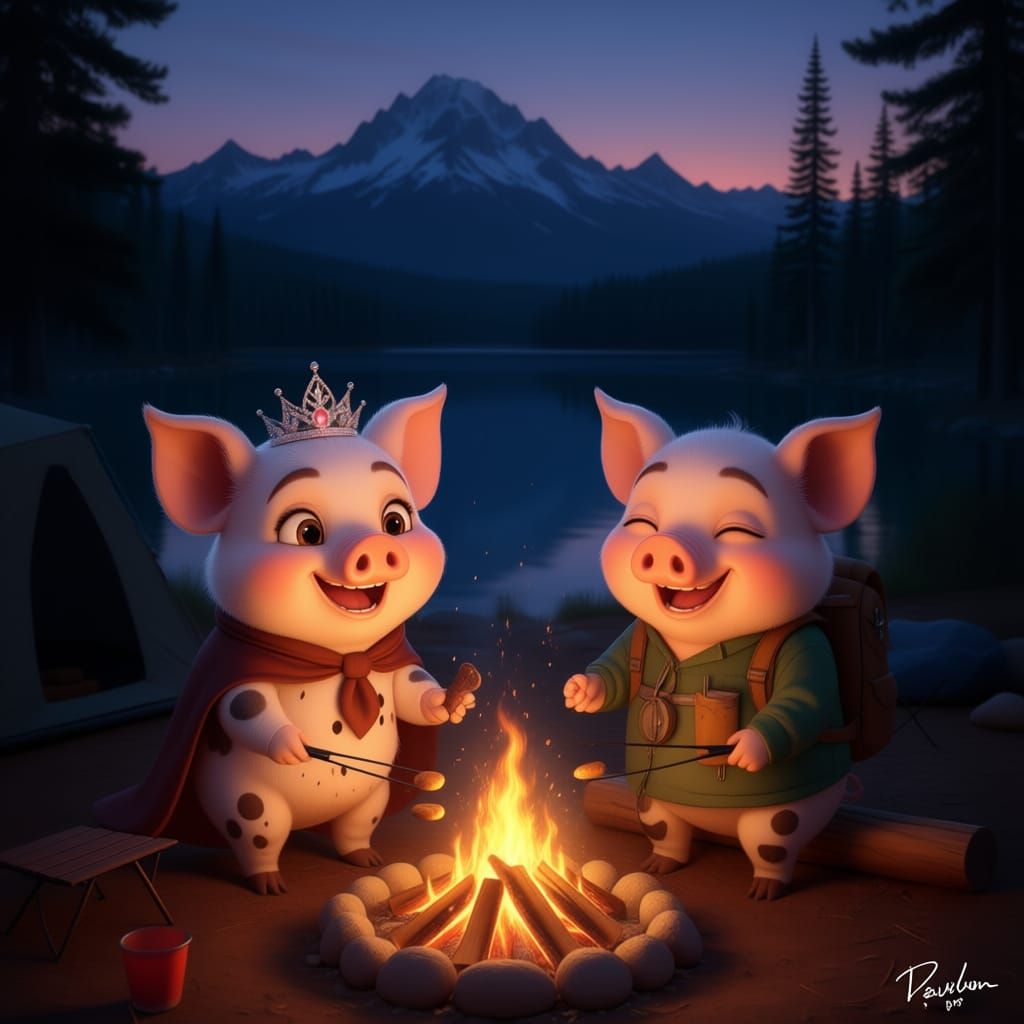 Cleo Joins a Serene Camping Scene