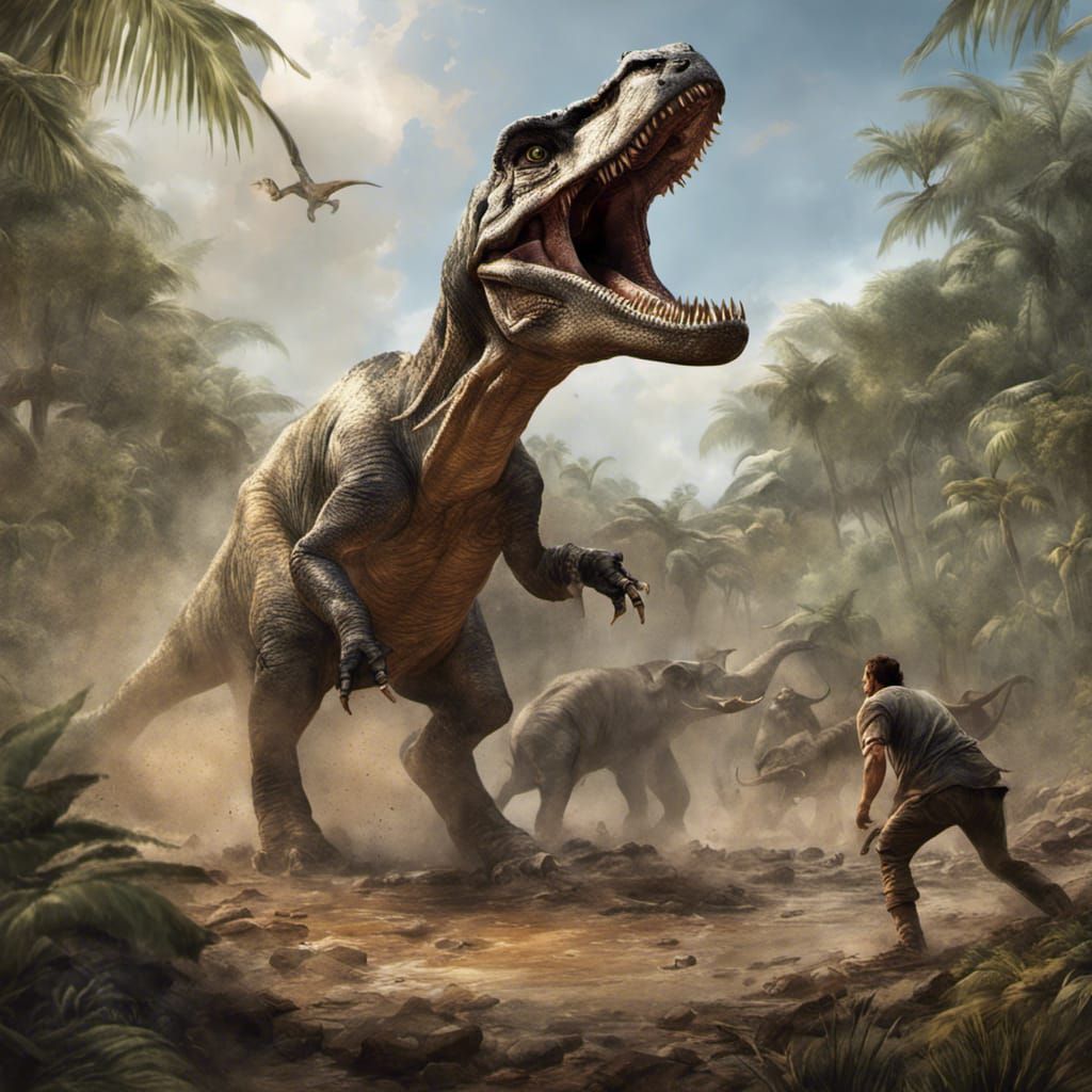 Allosaurus vs Elephant: Jurassic Predator Confronts Giant