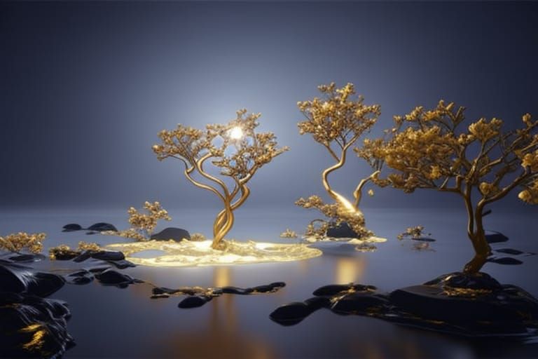 Golden Trees in Magical Rococo World