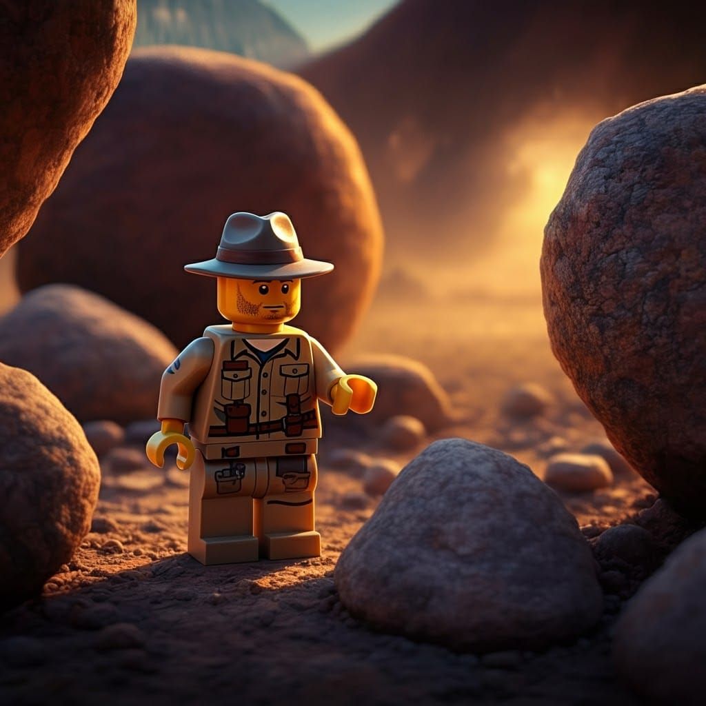 LEGO Geologist's Outback Adventure in Splash Art Style