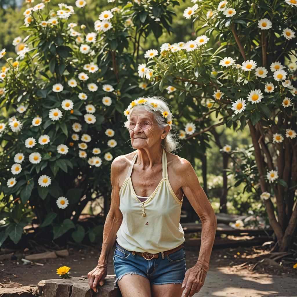 Elderly Woman's Youthful Portrait: Professional Photography