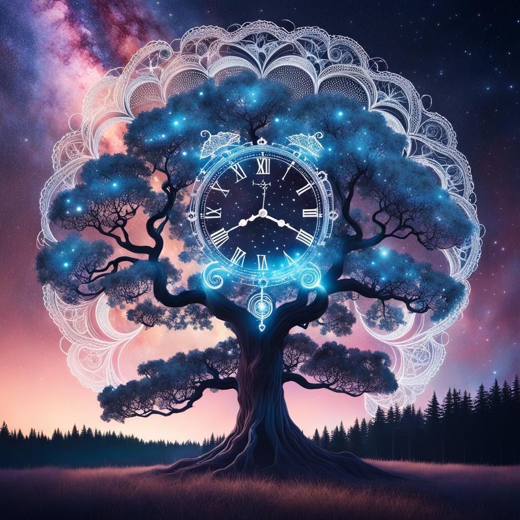 The Ethereal Clock of A Massive Tree