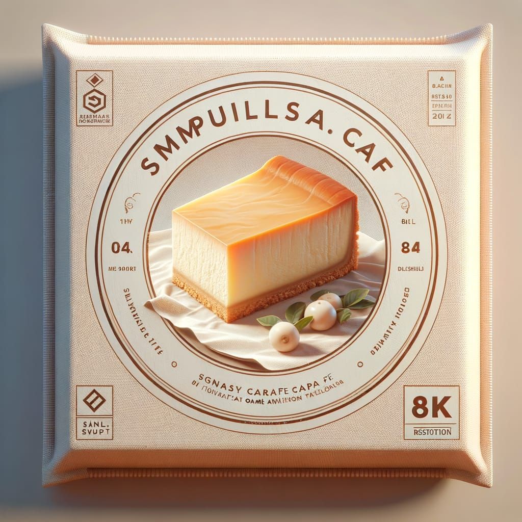 Cheesecake Package in Fantasy Concept Art Style