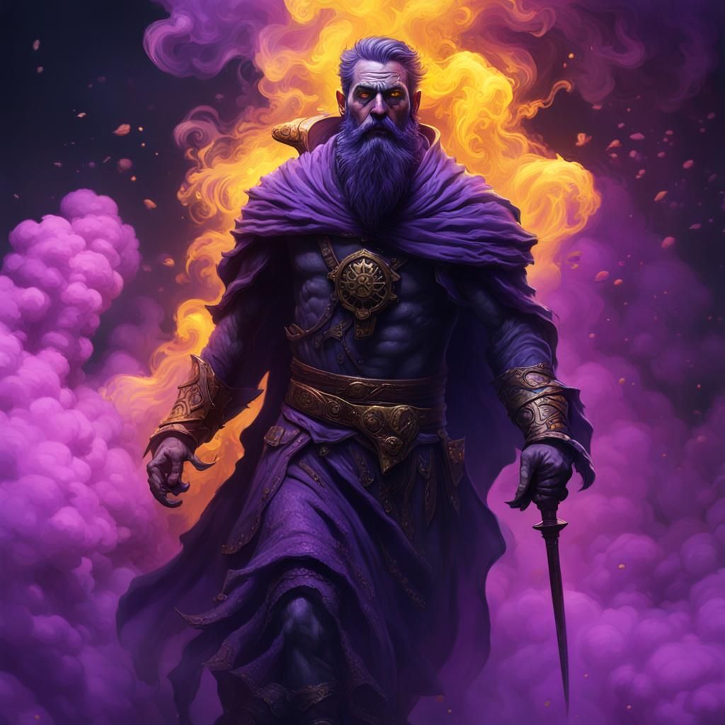 Dramatic Man Emerge in Dark Fantasy Art