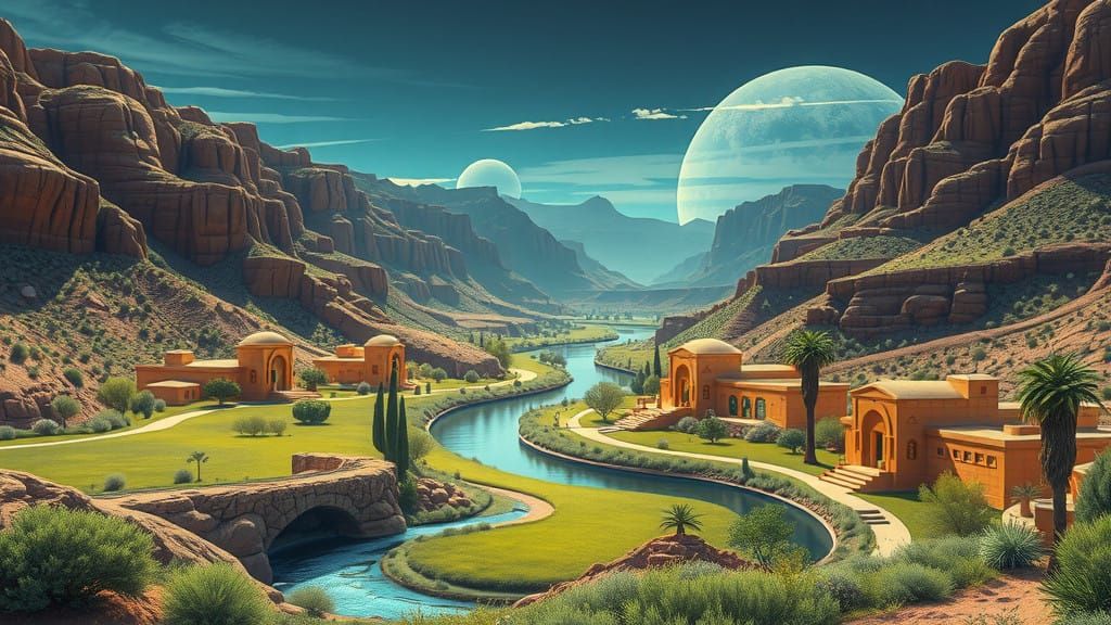 The Navajo Nation, in a futuristic community, nestled deep i...