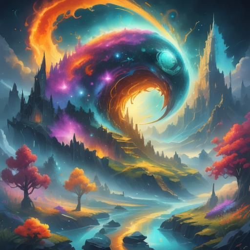 Fantastical Matte Painting with Intricate Details