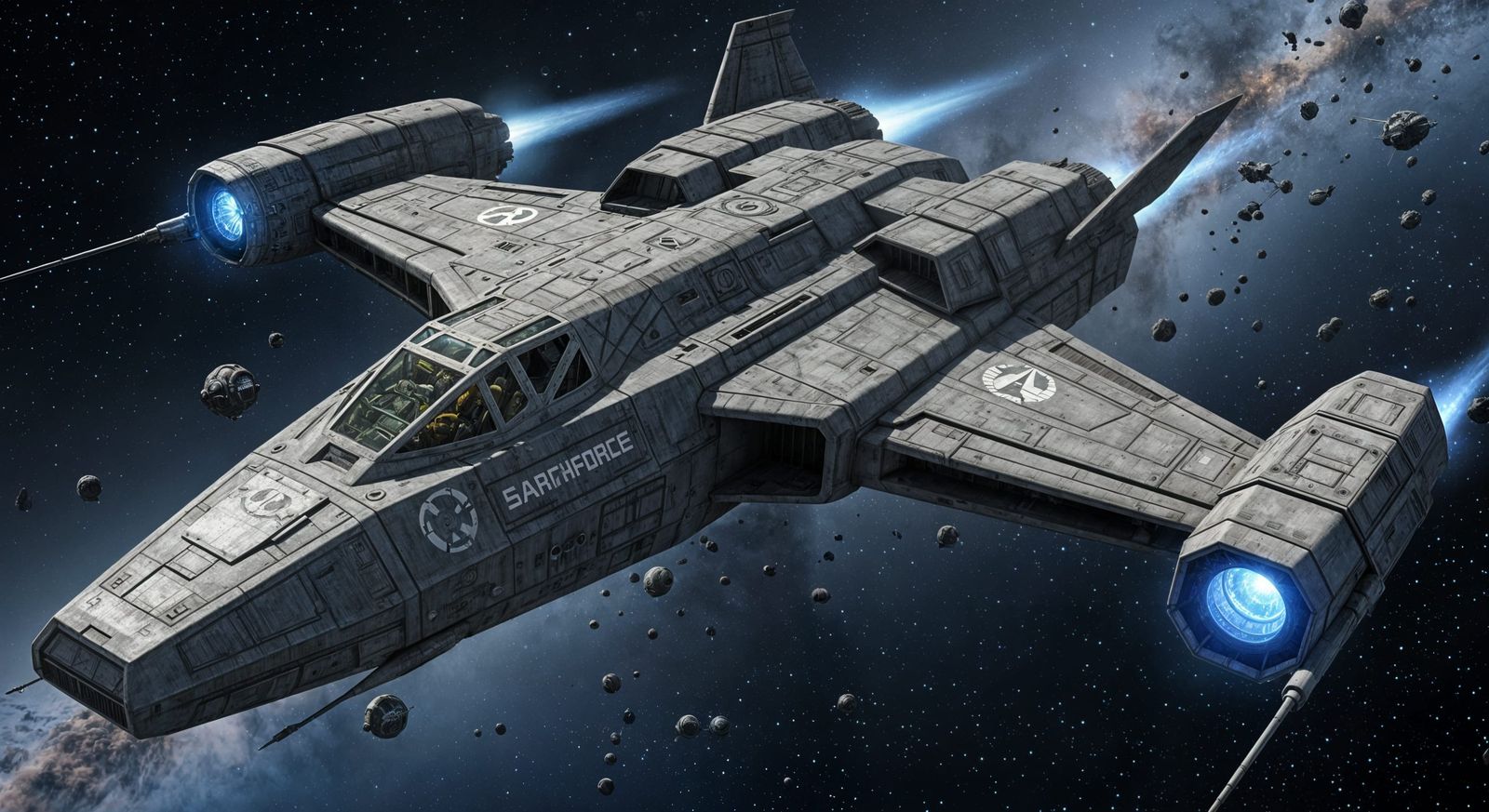 Babylon 5 Starfury in Zero Gravity