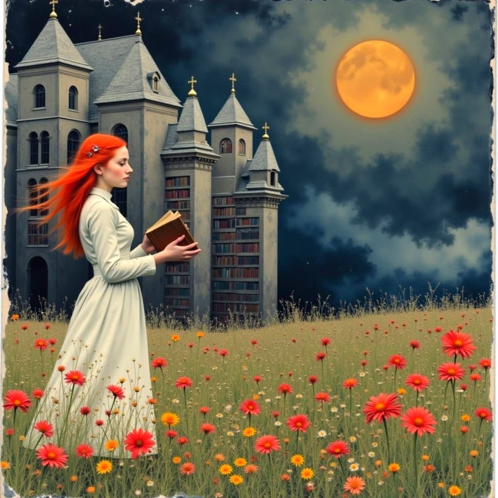 Surreal Landscape Illustration in Kenneth Paul Bloch Style