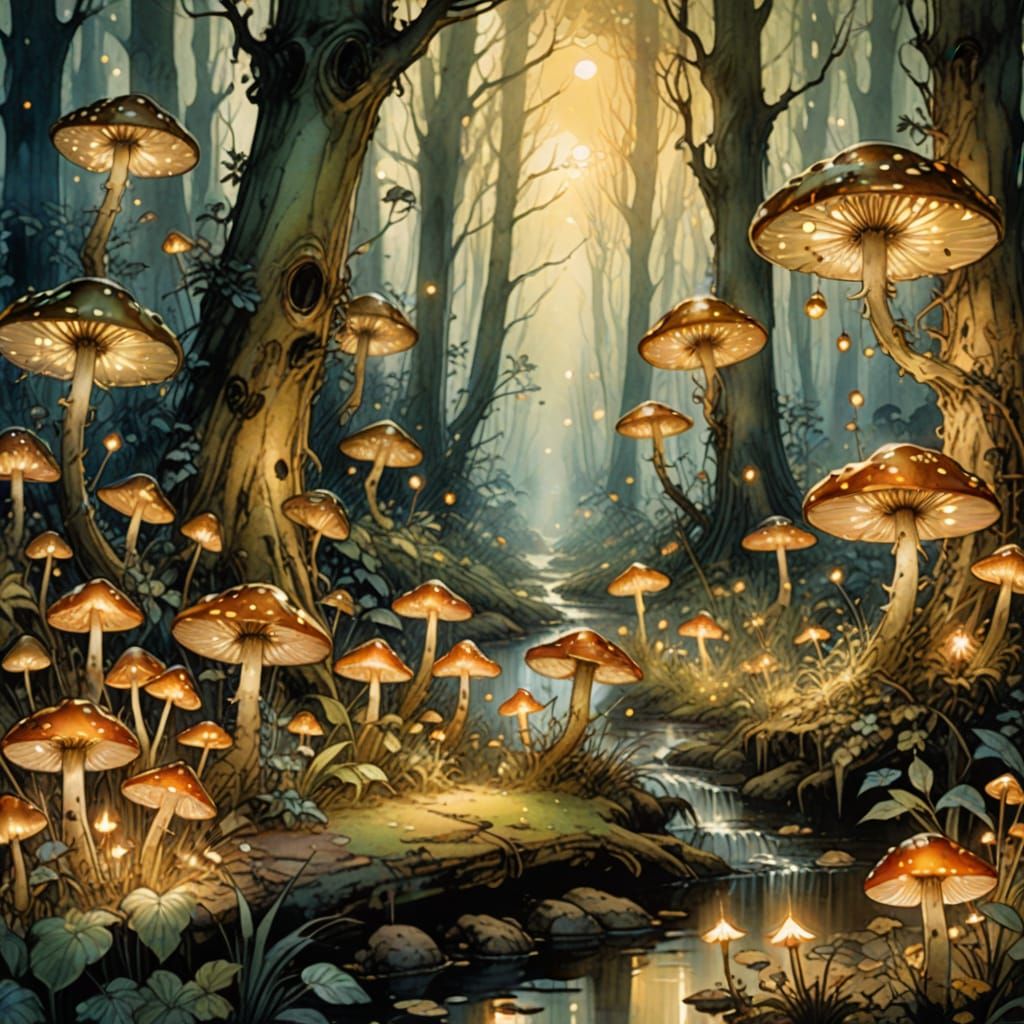 Enchanting Forest Fairies in Watercolor Illustration