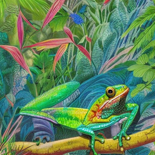 Whimsical Forest Scene, Anime-Inspired