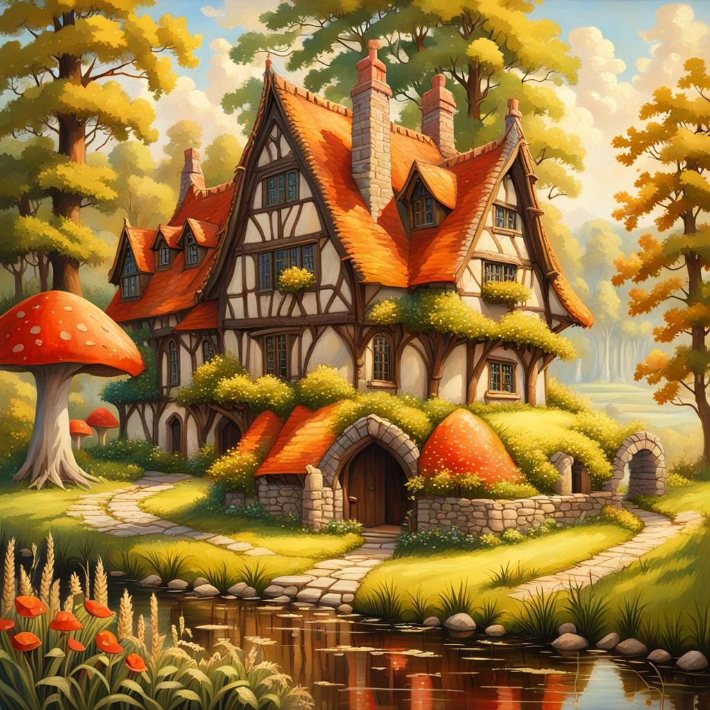 Cottagecore Fairytale Inn in a Magical Forest