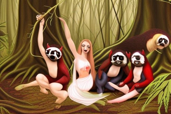 Angels and Demons Dance as Sloths and Pandas