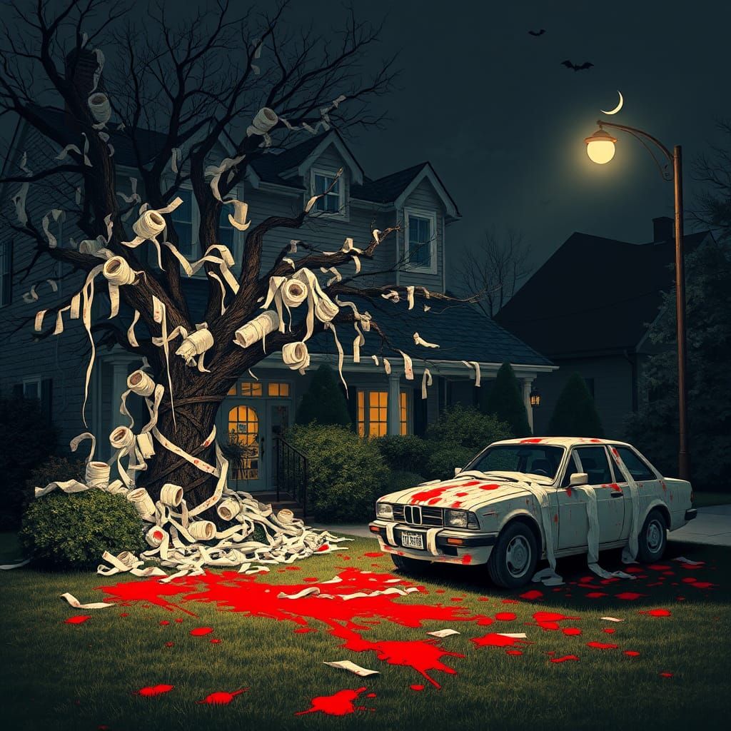 Halloween Prank in Whimsical Gothic Style