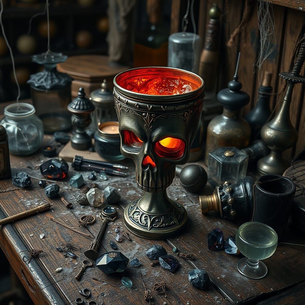 Cursed Skull Goblet with Dark Energy