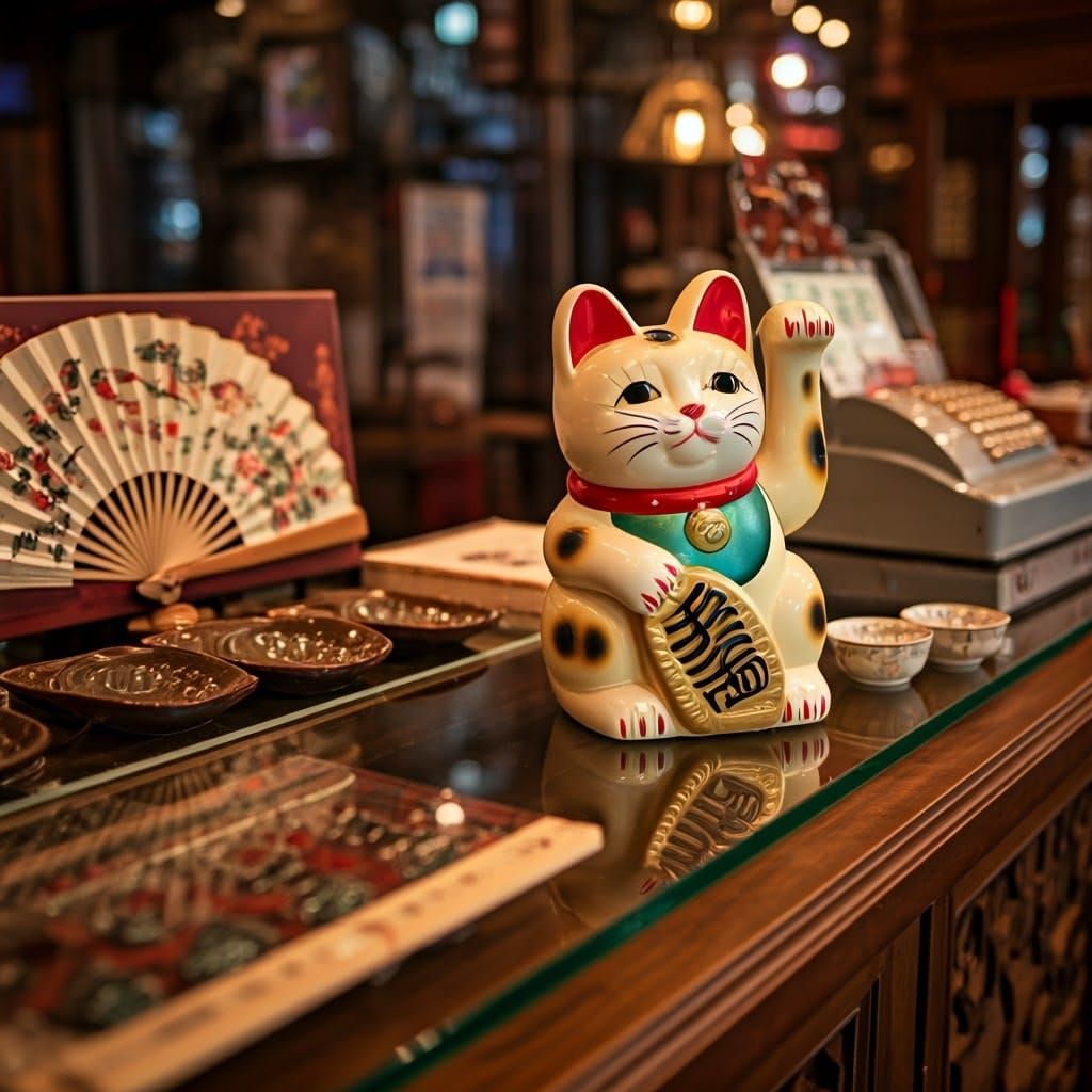 Whimsical Maneki Neko Cats for Sale