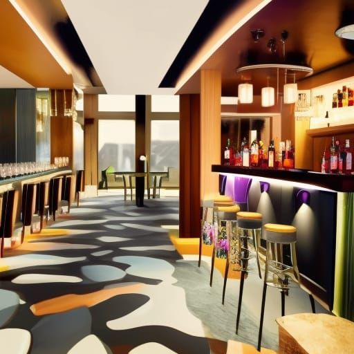 Inviting Cocktail Bar with Liquor Selection