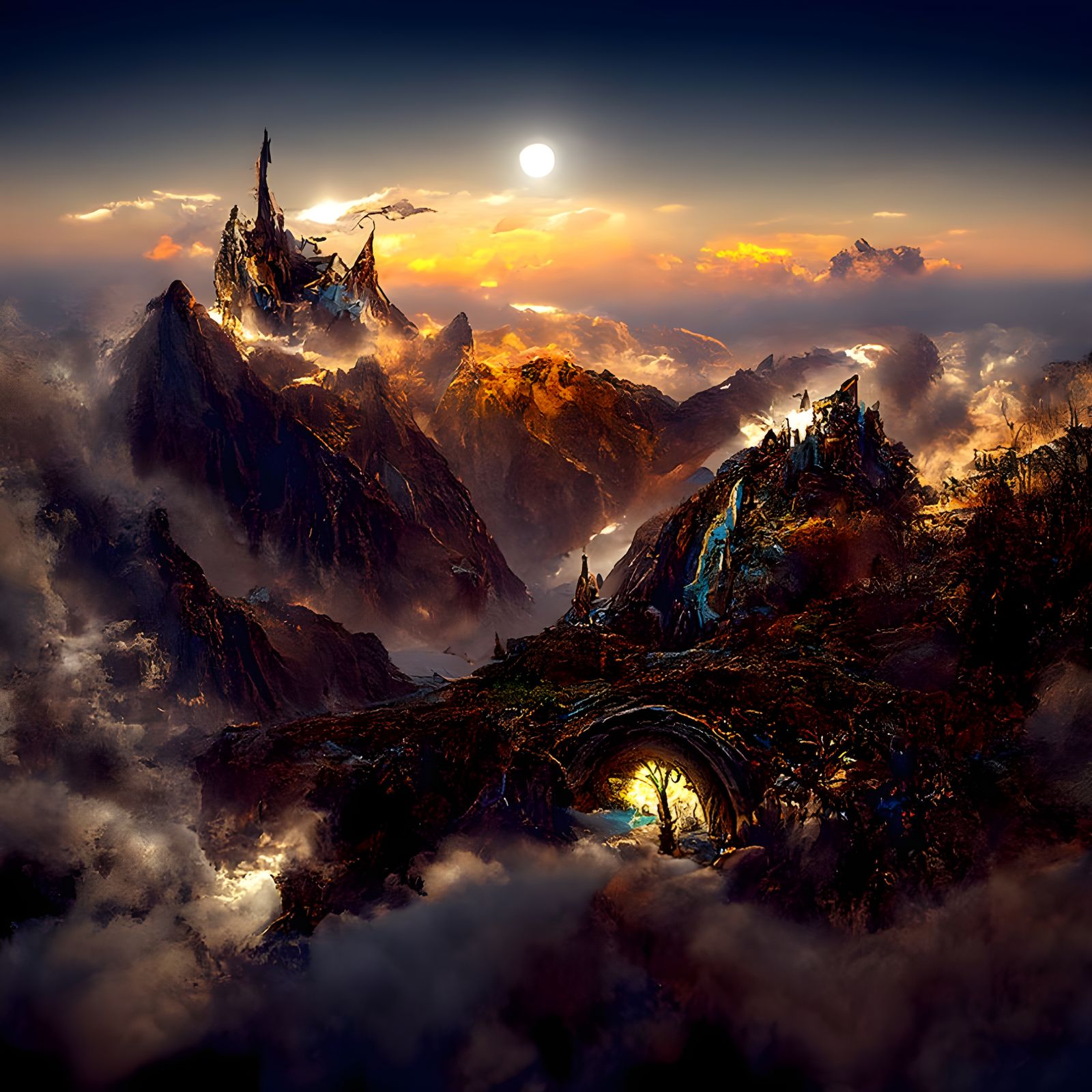 Moria Gate seen from a distance…