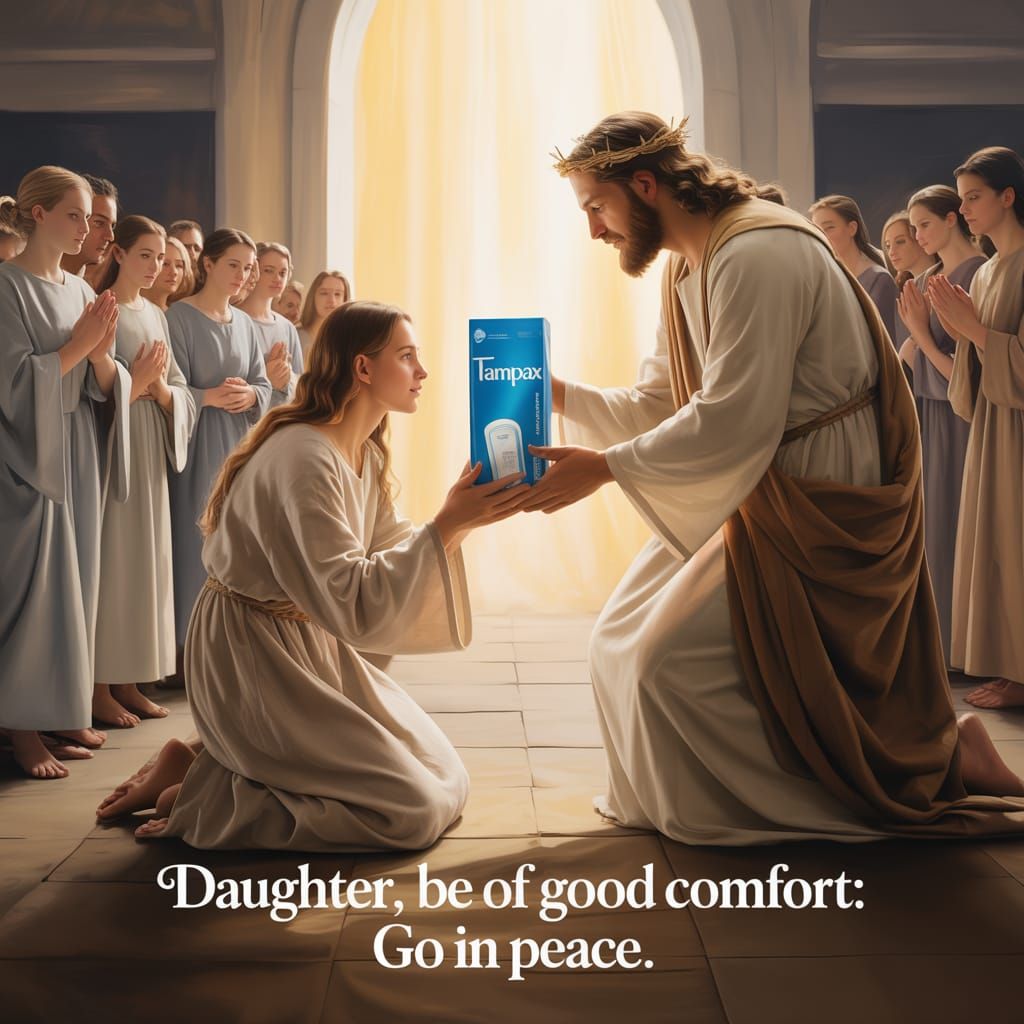 Daughter, be of good comfort: go in peace