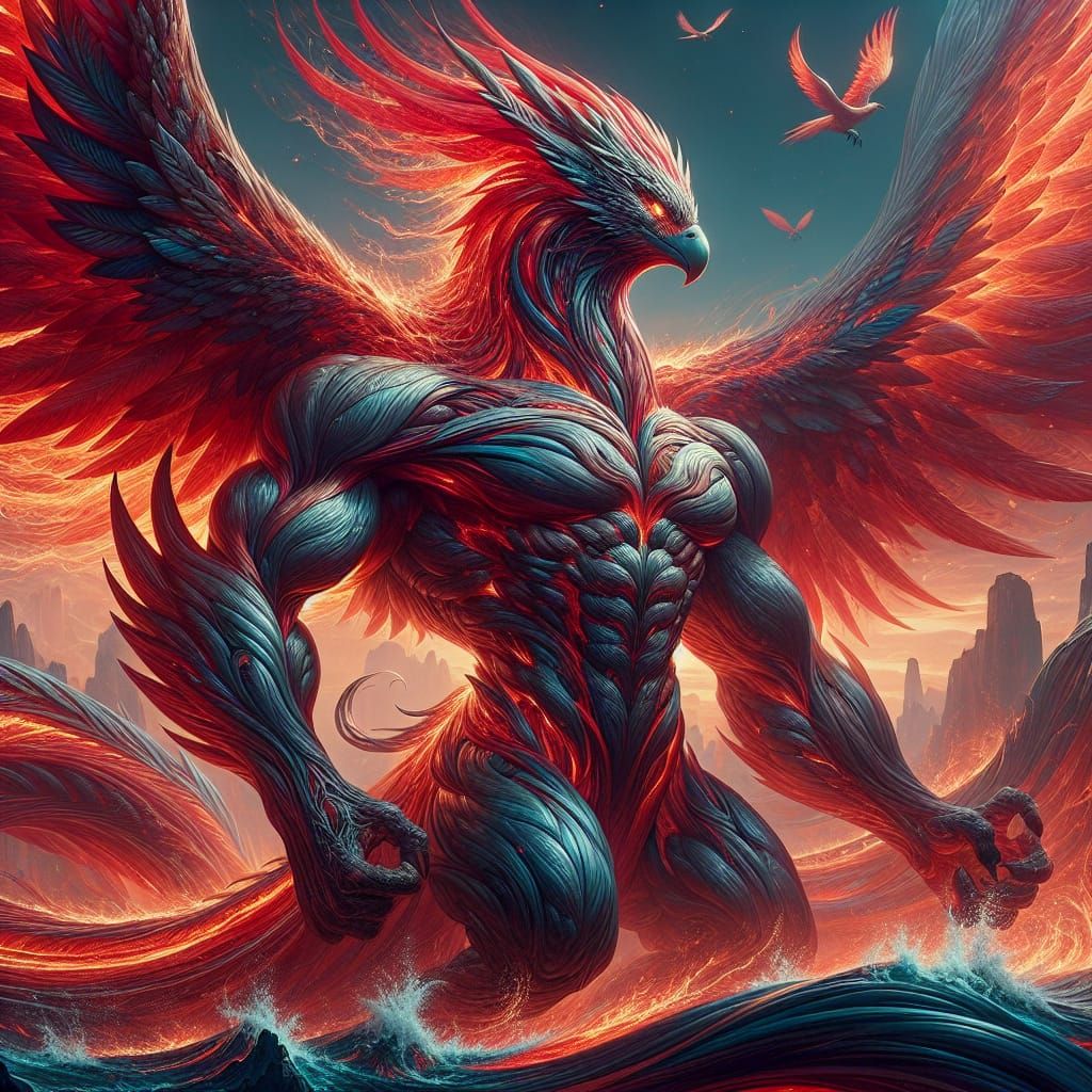 A white star phoenix