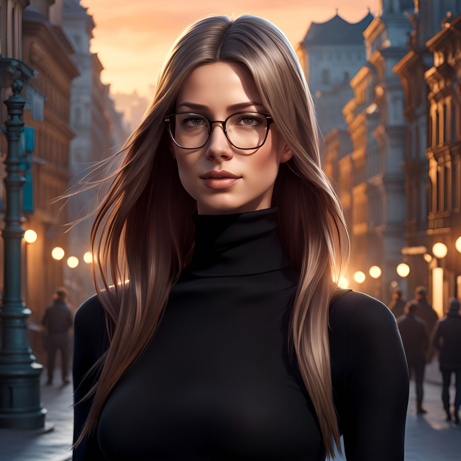 German Student Portrait in Hyperdetailed Digital Art